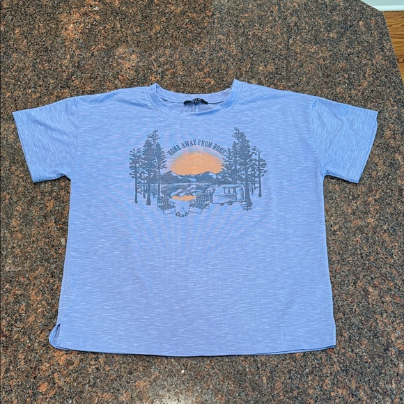 Miss Me Light Purple Adventure Graphic Tee - Picture 1 of 5